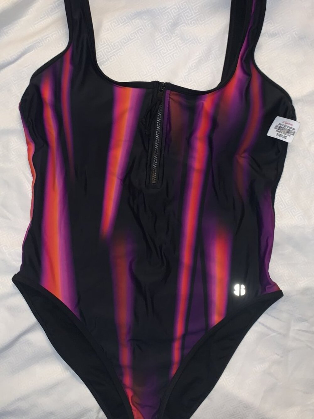 Sports Illustrated Swimsuit Women's High Leg One-Piece Tie Dye Size L -Brand New